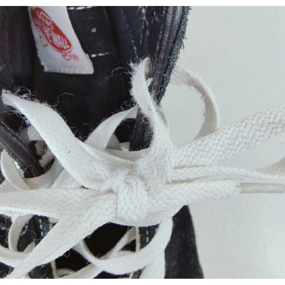 Vans Sk8-Hi Black White High Top Skate Shoes Sneakers, 8(M) 9.5(W)